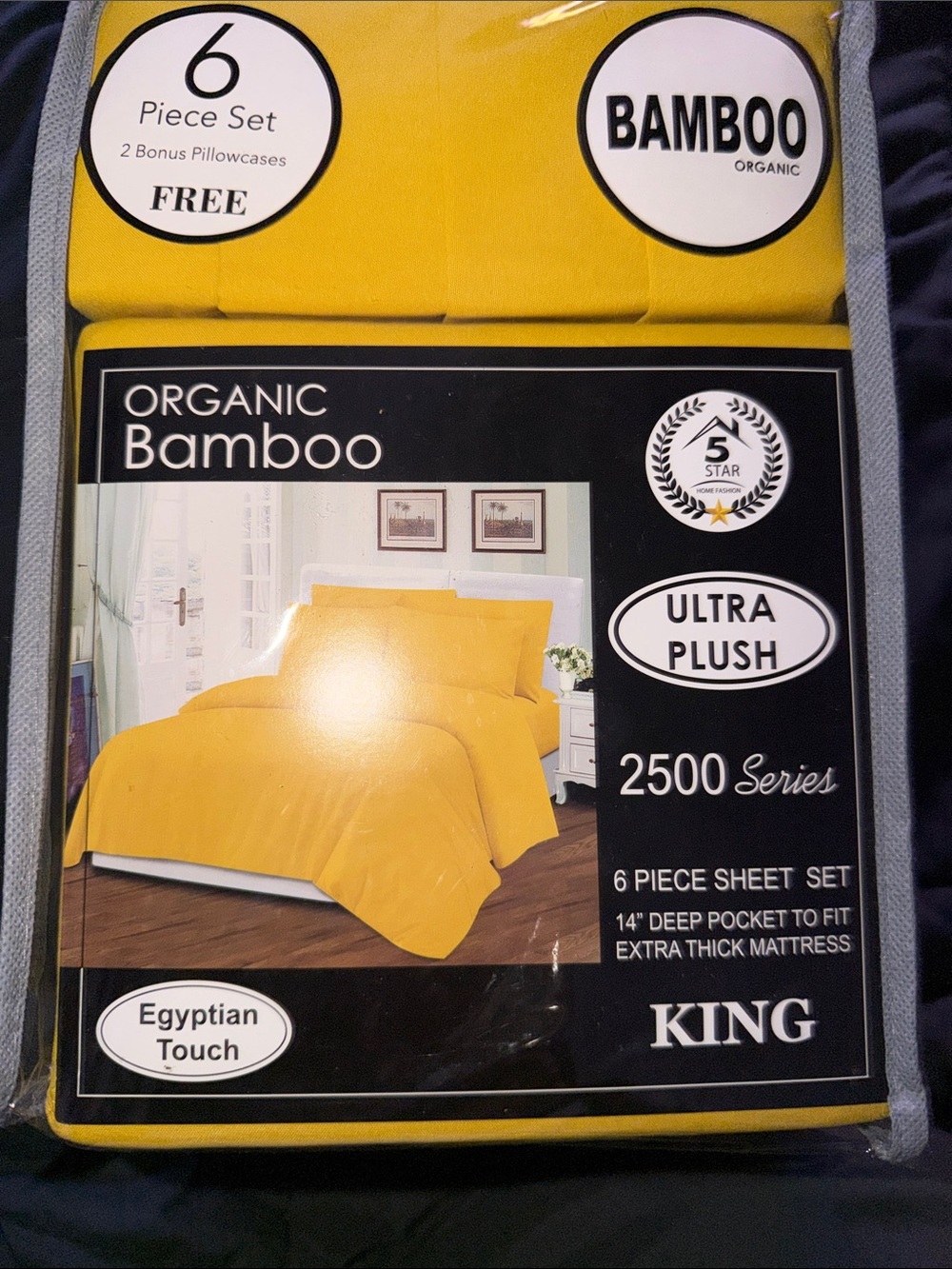 BAMBOO Organic Ultra Plush King Sheet Set - Yellow